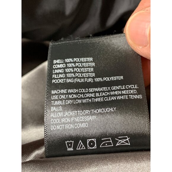 Laundry By Shelli Segal Black Puffer Jacket L/G NWT $300 RG10474 Zip Hood Quilt - Picture 5 of 13